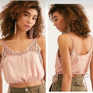 Free People Intimately Free Blouson Cropped Cami Blouse